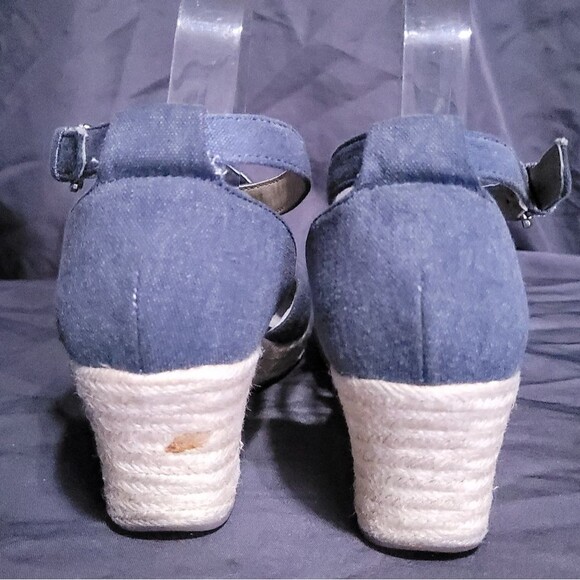 BOC Women's Bree Espadrille Wedge Sandals Size 8 Dark Blue Canvas - Picture 8 of 14